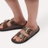 Arizona Droplet Buckle Přírodní kůže Lakovaná Arizona Droplet Buckle Přírodní kůže Lakovaná