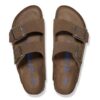 Arizona Soft Footbed Suede Leather Dark Tea Tonal Arizona Soft Footbed Suede Leather Dark Tea Tonal