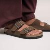 Arizona Soft Footbed Suede Leather Dark Tea Tonal Arizona Soft Footbed Suede Leather Dark Tea Tonal