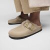 Boston Big Buckle Shearling Natural Leather Oiled