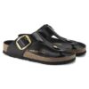 Gizeh Big Buckle Natural Leather Patent Gizeh Big Buckle Natural Leather Patent