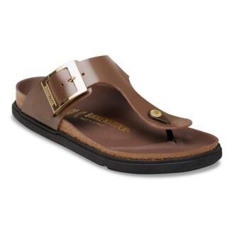 Gizeh Droplet Buckle Přírodní kůže Lakovaná