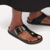 Gizeh Droplet Buckle Přírodní kůže Lakovaná Gizeh Droplet Buckle Přírodní kůže Lakovaná