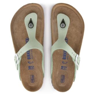 Gizeh Soft Footbed Nubuková kůže Matcha