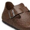 London Single Strap Natural Leather Embossed London Single Strap Natural Leather Embossed