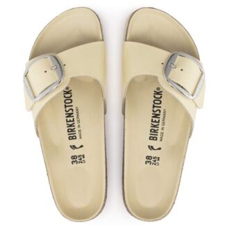 Madrid Big Buckle Natural Leather Patent