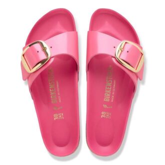 Madrid Big Buckle Natural Leather Patent