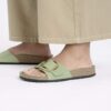 Madrid Big Buckle Natural Leather Patent