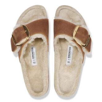 Madrid Big Buckle Shearling Přírodní kůže Olejovaná
