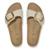Madrid Big Buckle Textile Canvas Eggshell
