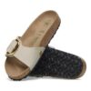 Madrid Big Buckle Textile Canvas Eggshell