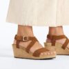 Sibyl Embossed Leather Burnt Orange