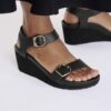 Soley Ring-Buckle Leather Black Soley Ring-Buckle Leather Black